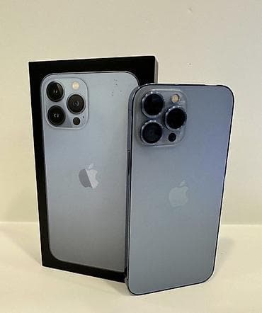 IPhone 13 Pro, Б/у, 256 ГБ, Sierra Blue, Коробка, 89 %