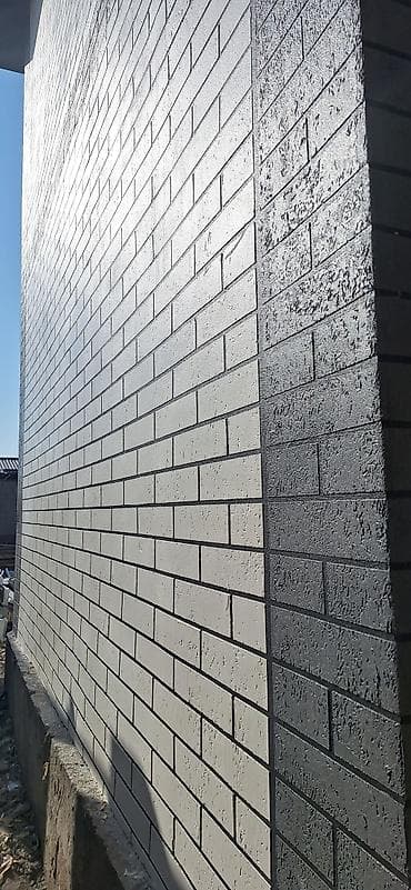 Дом и сад: Фасадные работы “под кирпич” — декоративная штукатурка с прорисовкой — 2