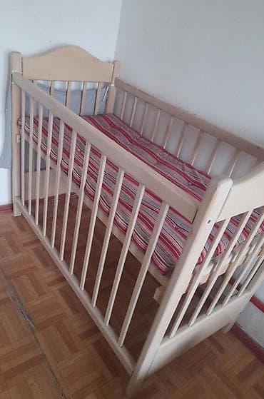 детский аниматор на дом: Детская односпальная кровать, Б/у, Для девочки, Для мальчика, С матрасом, Дерево, Самовывоз — 3