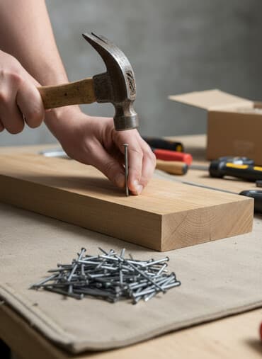 кровельные саморезы: Партия металлических гвоздей, предназначенных для различных — 1