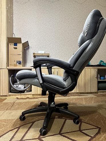 Офисное кресло, Б/у, С колесиками, цвет - Серый, Велюр, Самовывоз, Платная доставка — 3