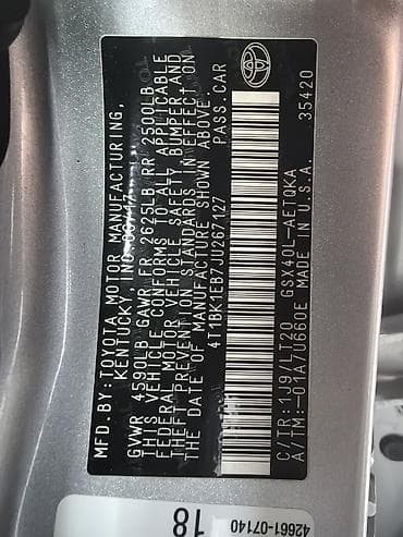 outback 2017: Toyota Avalon: 2017 г., 3.5 л, Автомат, Бензин, Седан — 2