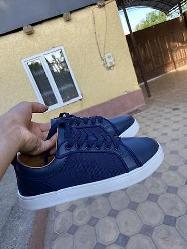 очки круглые: Мужские кеды, темно‑синие - Верх: комбинированный — гладкая — 1