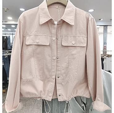 женские джинсовые куртки: Женская легкая куртка-джинсовка (укороченная) - Классический — 3