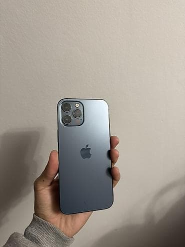 IPhone 12 Pro Max, Колдонулган, 256 ГБ, Pacific Blue, Заряддоочу түзүлүш, Коргоочу айнек, Кулакчындар, 78 % — 2