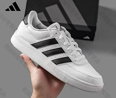 Мужская обувь: Кроссовки Adidas (низкие, классические) - Цвет: белый с чёрными тремя — 2