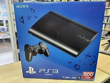 10 pro max: Playstation 3 Super slim 500gb, Прошитый, 2 джойстика, с коробкой — 1