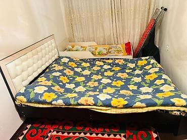витрыны полки: Спальный гарнитур, Б/у, Двуспальная кровать, Комод, Тумба, Кыргызстан, Самовывоз, цвет - Коричневый — 5