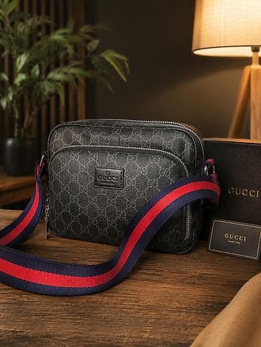 термо кросс: Классическая сумка, Gucci, Материал: Комбинированный материал, Застежка на молнии, Мужские, Б/у — 1