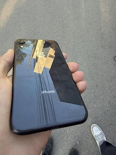 jet: IPhone Xr, Б/у, 128 ГБ, Jet Black, Защитное стекло, Чехол, 90 % — 2