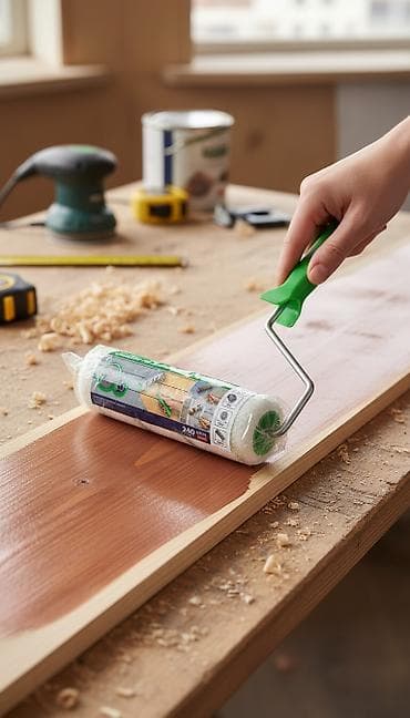 Малярный валик АКОР «Работы по дереву» с ручкой - Назначение: для