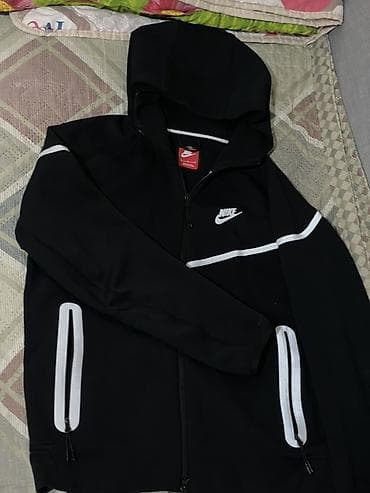 tech flis: Мужская толстовка, M, Nike, Новый, цвет - Черный, Самовывоз, Платная доставка — 1