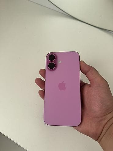 IPhone 16, Б/у, 128 ГБ, Розовый, Кабель, 87 %
