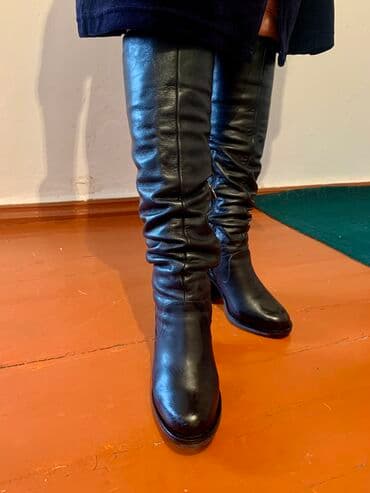 фирменный сапоги: Сапоги, 37, LION, Б/у, цвет - Черный, Платная доставка, Самовывоз — 1