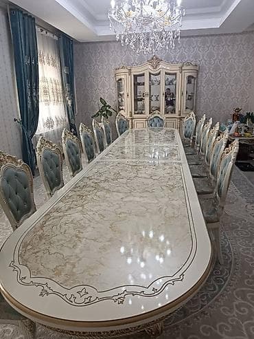 dinner table: Стол и стул для зала, цвет - Бежевый — 6