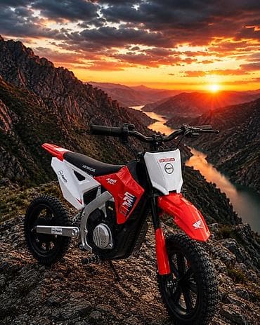 Детский транспорт: Детский электробаланс-байк в стиле Honda CRF - Форм-фактор: мини — 3