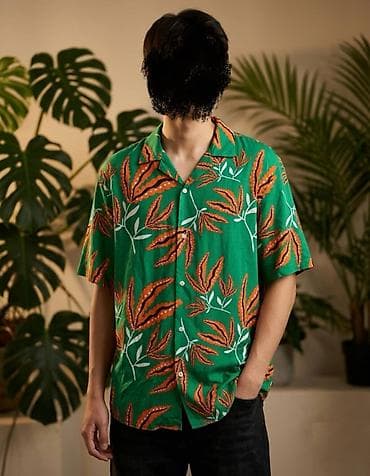 v beach: Гавайка, пляжная рубашка. отличное дополнение к летней одежде. лёгкая — 3