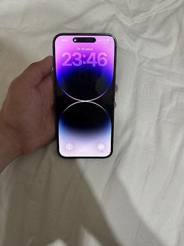 mafia 2: IPhone 14 Pro Max, Б/у, 256 ГБ, Deep Purple, Чехол, Коробка, 78 % — 2
