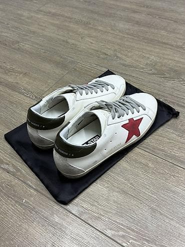 расклешенные джинсы мужские: Мужские кроссовки, 40, 41, 42, Golden Goose, Новый, цвет - Белый, Самовывоз, Платная доставка — 3