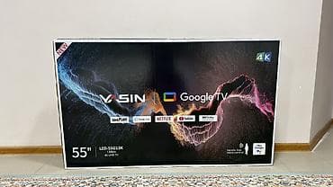 Телевизор VASIN 55" LED-55SG13K (138 см), 4K UHD, Google TV. Основные
