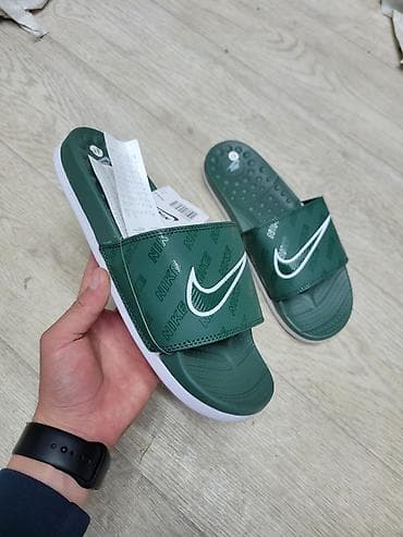 сланцы nike: Мужские сандалии, 41, Nike, Новый, цвет - Зеленый, Платная доставка — 1