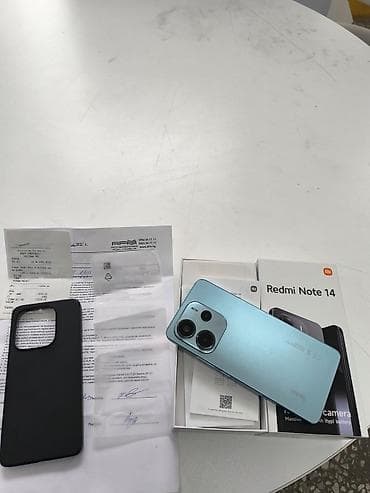 konica minolta: Redmi, Redmi Note 14, Б/у, 256 ГБ, цвет - Голубой, 2 SIM — 2