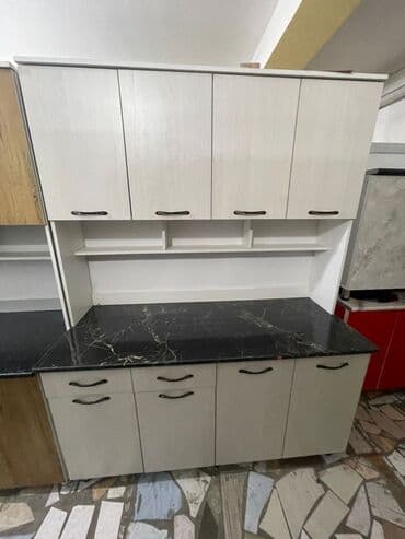 кухонный стол для маленькой кухни купить: Кухонный гарнитур, Новый, цвет - Белый, ДСП, Бесплатная доставка — 4