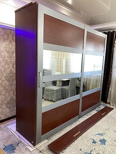 кухонный набор бу: Спальный гарнитур, Двуспальная кровать, Металл, цвет - Коричневый — 3