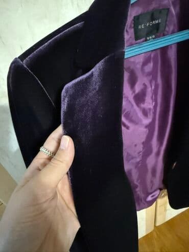 бархатный пиджак: Вельветовый/бархатный женский пиджак RE’FORME. - Цвет: глубокий — 3