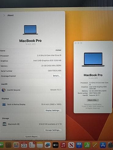 mac i9: Ноутбук MacBook Pro 16 дюймов, модель 2019 года, оснащенный — 2