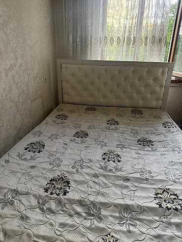 Двуспальная кровать, С матрасом, длина - 200 см