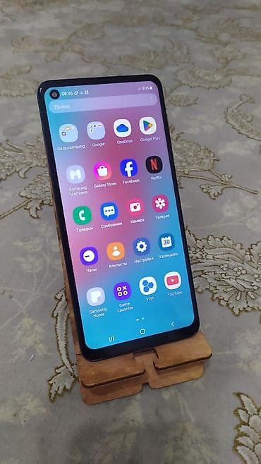 телео: Samsung Galaxy A21S, Б/у, 64 ГБ, цвет - Синий, 2 SIM — 1