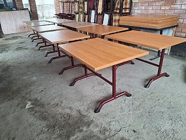 Балдар эмереги: Кафе үчүн үстөл, Тик бурчтуу, түсү - Күрөң — 2