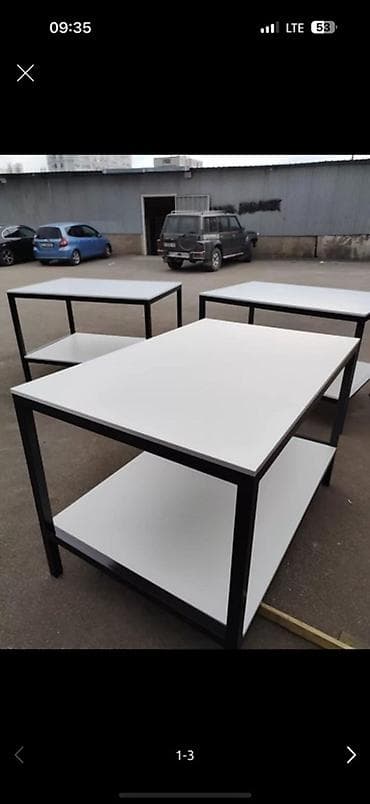 корзины железные: Прямоугольные столы-острова с полкой - Назначение — 1