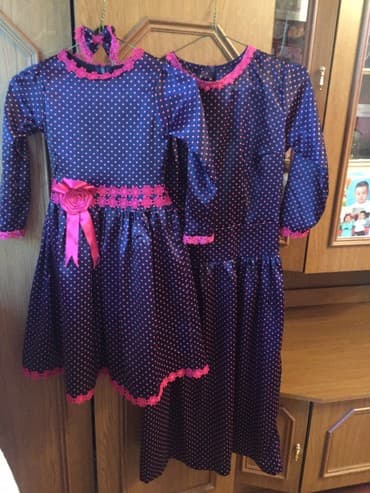 платья мама и дочь: L, цвет - Черный — 1