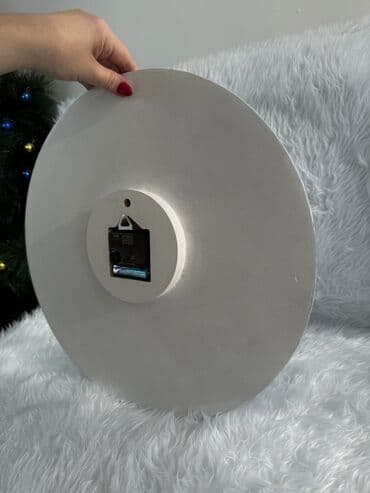 Жарык кылуу: Настенные часы ручной работы с заливкой под мрамор/агат в — 7