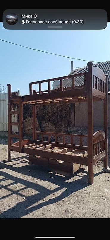 кровать двухярустная: Двухъярусная деревянная кровать - Материал: массив дерева — 2