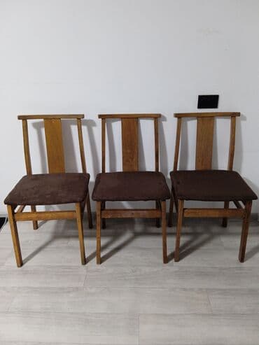 Шкафы: Стул для кухни, Б/у, Дерево, цвет - Коричневый — 3