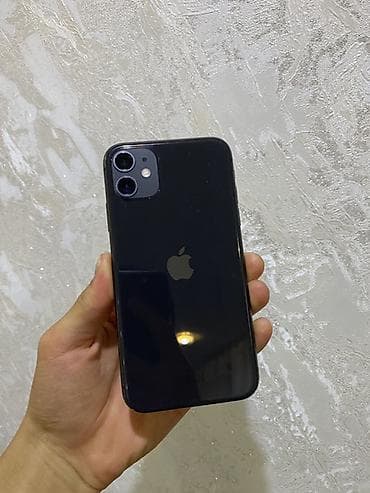 IPhone 11, Б/у, 128 ГБ, Черный, Чехол, 73 %
