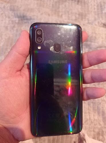 самсунг 03: Samsung Galaxy A40, Б/у, 64 ГБ, цвет - Черный, 2 SIM — 2