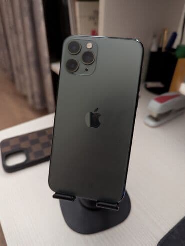 IPhone 11 Pro Max, Б/у, 64 ГБ, Midnight, Зарядное устройство, Чехол, 77 %