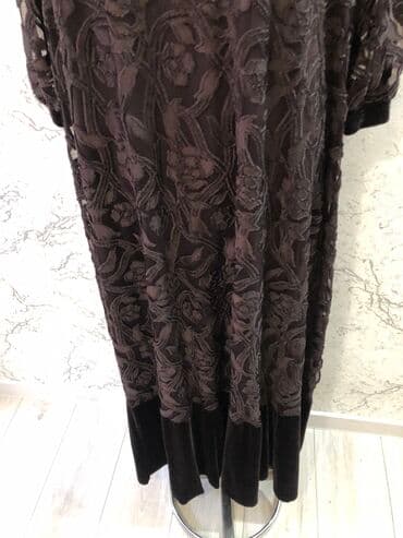 стильные модные платья больших размеров: Вечернее платье, Длинная модель, С рукавами, 4XL, 6XL, 3XL — 4