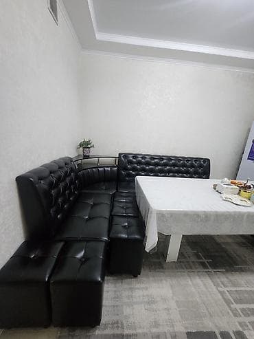 Офисная мебель: Кухонный мягкий уголок, Другой материал, цвет - Черный — 1