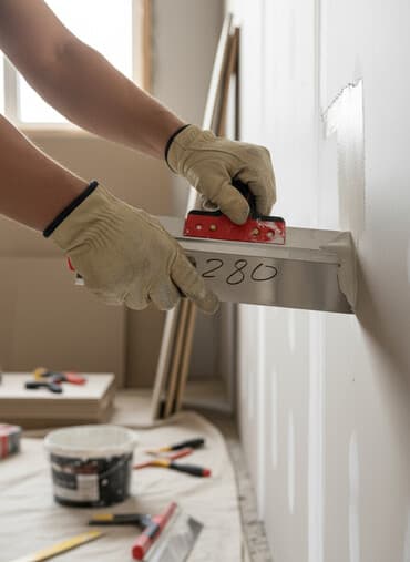 шпатель строительный цена: Шпатель строительный с широким металлическим лезвием и удобной — 1