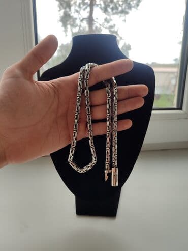 продаю золотую цепочку: Серебряная цепь Лисий Хвост Серебро 925 проба Ручная работа Цепь — 1