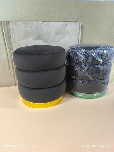 Эмерек: Пуфик-банкетка цилиндрической формы - Компактный круглый пуфик с — 3