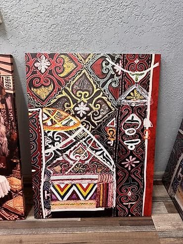 форма одежды: Настенные панели/постеры с этническими орнаментами. - Комплект из 4 — 3