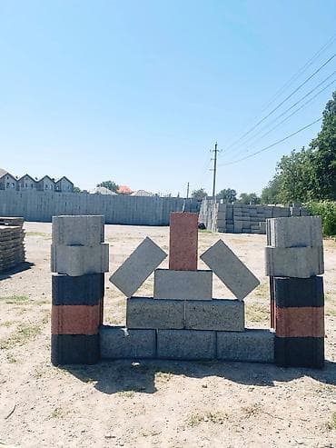 Пескоблок доставка, пескоблок Бишкек, рваный пескоблок, цветной — 6