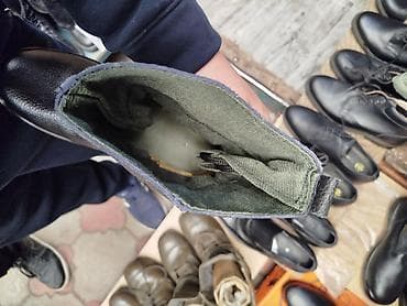 Спорттук бут кийим: Рабочие сапоги/полусапоги из натуральной зернистой кожи с утеплением — 4