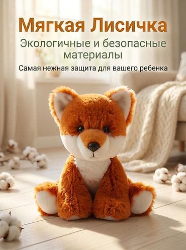 мой ребит: Мягкая Лисичка — плюшевая игрушка из экологичных и безопасных — 1